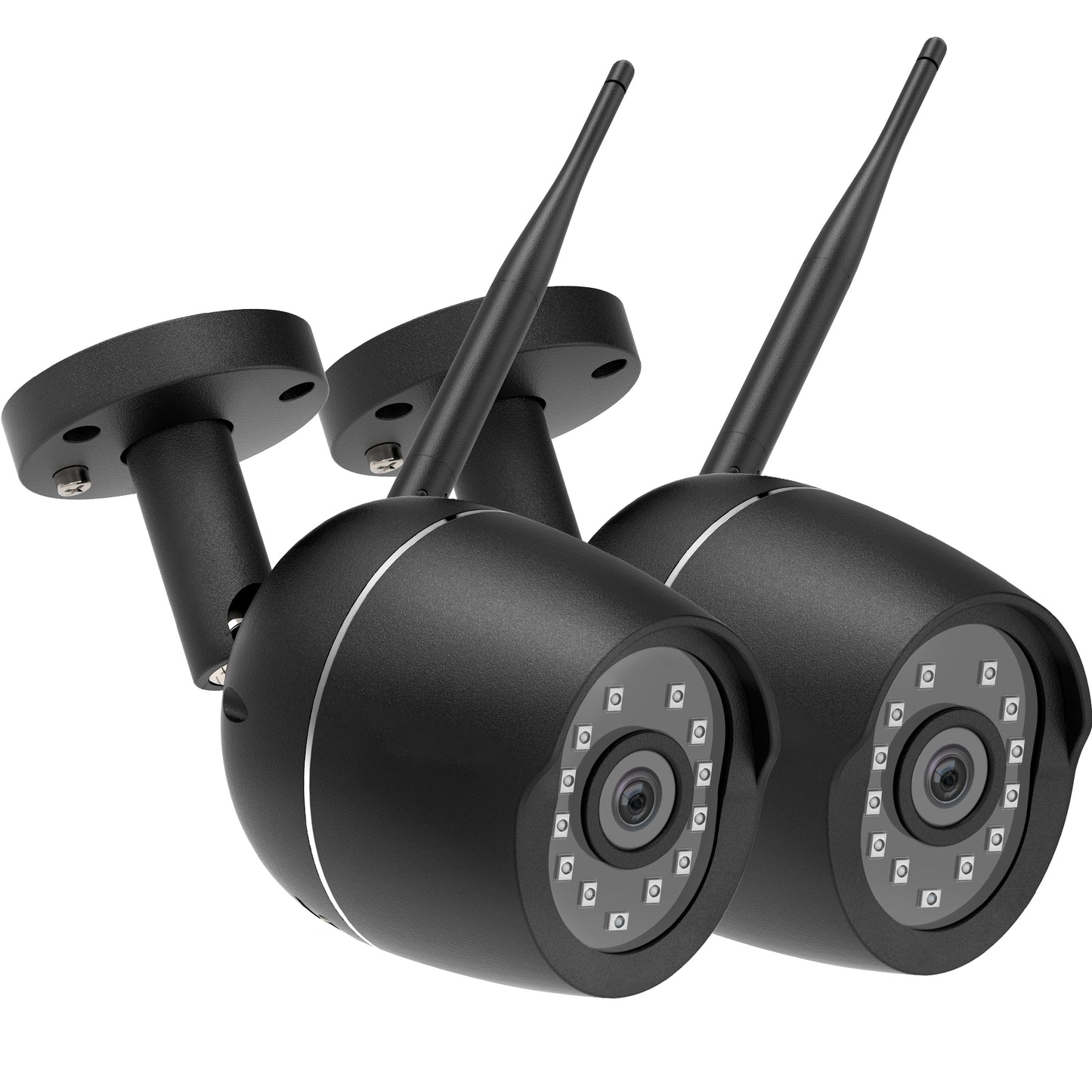 Menggood 2 Pack 1080P Security Cameras WiFi Full Metal Case Cameras for Home Security Outdoor Bullet Camera